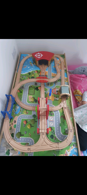 used wooden train set